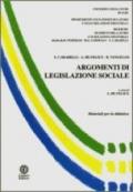 Argomenti di legislazione sociale. Materiali per la didattica