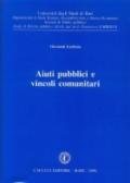 Aiuti pubblici e vincoli comunitari