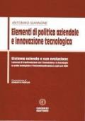 Elementi di politica aziendale e innovazione tecnologica. Sistema azienda e sua evoluzione