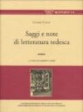 Saggi e note di letteratura tedesca