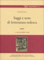 Saggi e note di letteratura tedesca