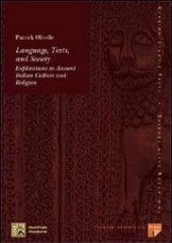 Language, texts and society. Explorations in ancient indian culture and religion