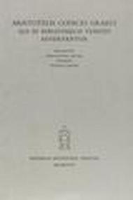 Aristotelis codices graeci qui in bibliothecis venetis adservantur