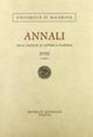 Annali della Facoltà di lettere e filosofia dell'Università di Macerata (1985): 18