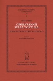 OSSERVAZIONI SULLA TORTURA