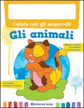 Colora con gli acquerelli gli animali. Con gadget