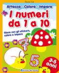 I numeri da 1 a 10. Gioca con gli stickers, colora e impara. Con adesivi