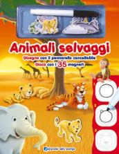 Animali selvaggi. Disegna con il pennarello cancellabile. Gioca con i 35 magneti. Ediz. a colori. Con gadget