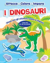 I DINOSAURI GIOCA CON GLI STICKERS, COLORA E IMPARA