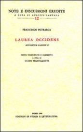 Laurea occidens (Bucolicum carmen X). Testo latino a fronte