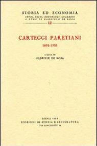 Carteggi paretiani (1892-1923)