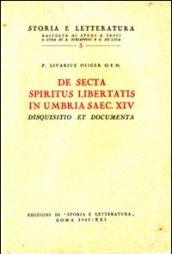 De secta «spiritus libertatis» in Umbria saec. XIV. Disquisitio et documenta