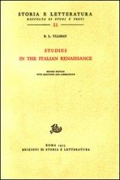 Studies in the Italian Renaissance