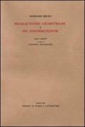 «Praelectiones geometricae»-«Ars deformationum»