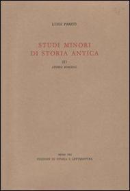 Studi minori di storia antica. Vol. 3: Storia romana.