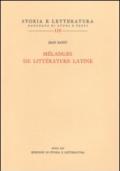 Mélanges de littérature latine