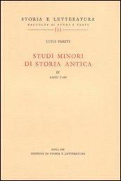 Studi minori di storia antica. 4.Saggi vari