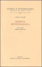 Scripta musicologica