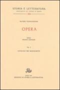 Opera. 1.Catalogo dei manoscritti