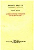 Le biblioteche pubbliche degli enti locali