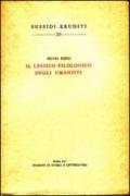 Il lessico filologico degli umanisti