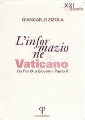 L'informazione in Vaticano. Da Pio IX a Giovanni Paolo II