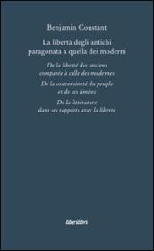 La libertà degli antichi paragonata a quella dei moderni