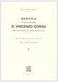 Memoria del sacerdote d. Vincenzo Gorga, missionario apostolico di Bengala centrale