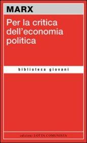 Per la critica dell'economia politica