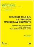 Le aziende del SSN e il processo manageriale incompiuto. Le esigenze di cambiamento sono indipendenti dalle caratteristiche di governo