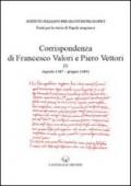 Corrispondenza di Francesco Valori e Piero Vettori. 4.agosto 1487-giugno 1489)