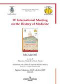 Fourth International meeting on the history of medicine (figline Valdarno, 21-23 ottobre 2007)