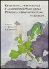 Efficienza, trasparenza e modernizzazione della pubblica amministrazione in Europa