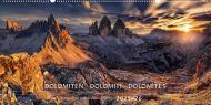 Dolomiten-Dolomiti-Dolomites Panoramakalender 2025-26. Ediz. multilingue