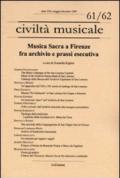 Musica sacra a Firenze fra archivio e prassi esecutiva. Ediz. multilingue