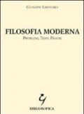 Filosofia moderna. Problemi, testi, figure