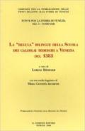 La «Regula» bilingue della Scuola dei calzolai tedeschi a Venezia del 1383