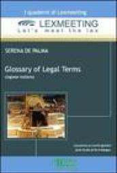 Glossary of legal terms. Ediz. italiana e inglese