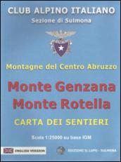 Monte Genzana monte Rotella. Montagne del centro Abruzzo. Carta 25:000