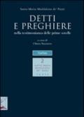 Detti e preghiere. Nella testimonianza delle prime sorelle