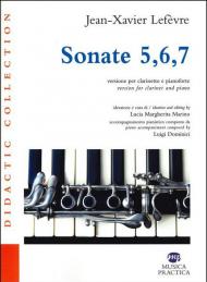 Sonate 5,6,7. Versione per clarinetto e pianoforte. Partitura e parte staccata