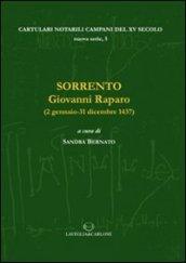 Sorrento. Giovanni Raparo (2 gennaio-31 dicembre 1437)