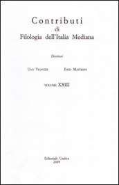 Contributi di filologia dell'Italia mediana (2009): 23