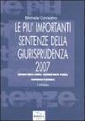 Le più importanti sentenze della giurisprudenza 2007