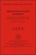 Behaviour analysis in Europe. Proceedings of the third Conference of the European association for behaviour analysis