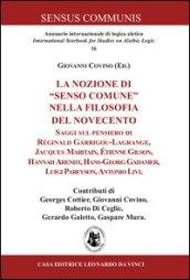 La nozione di «senso comune» nella filosofia del Novecento