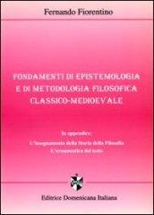 Fondamenti di epistemologia e di metodologia filosofica classico-medioevale