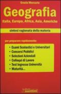 Geografia Italia, Europa, Africa, Asia, Americhe