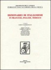 Dizionario di italianismi in francese, inglese e tedesco