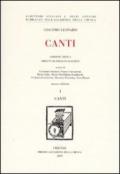 Canti e poesie disperse. Ediz. critica. Con DVD